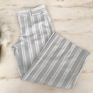 Gap Wide Leg Striped Crop Pants